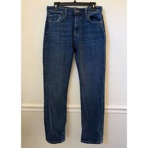 Zara TRF High Waist Wide Leg Full Length Long Jeans SIZE 6 Dark Blue NWOT